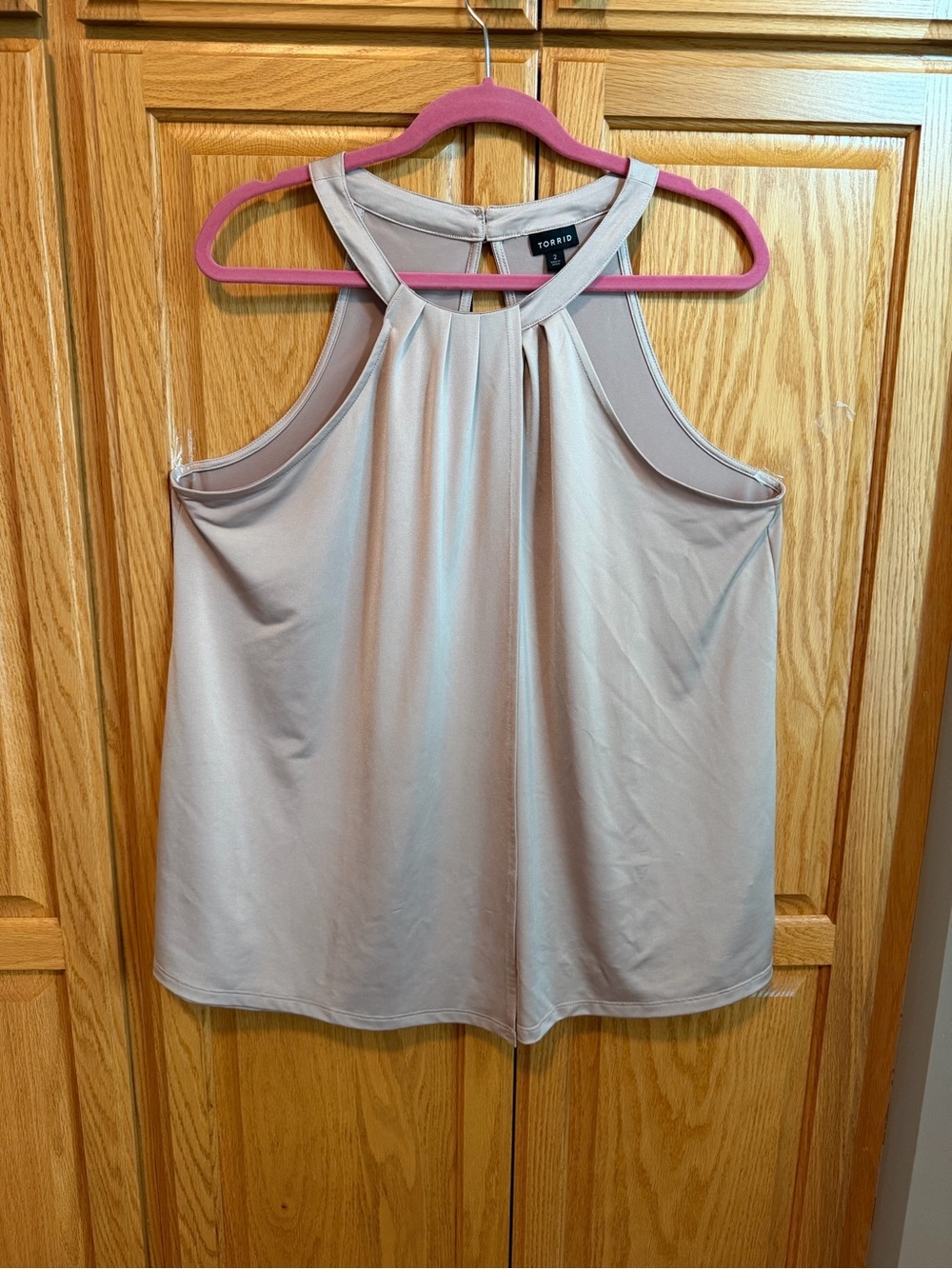 torrid taupe halter cami with keyhole
